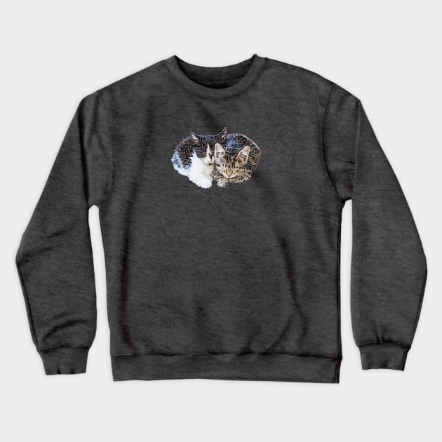 Sleeping Kittens Crewneck Sweatshirt by newmindflow